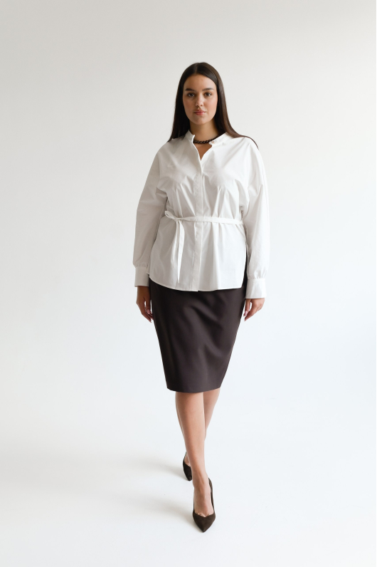 Рубашка удлиненная с завязками